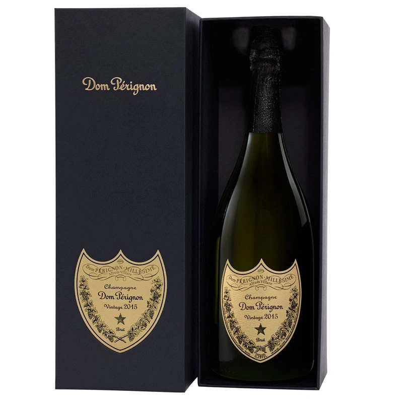 Dom Pérignon Vintage 2015 champagne in open gift box