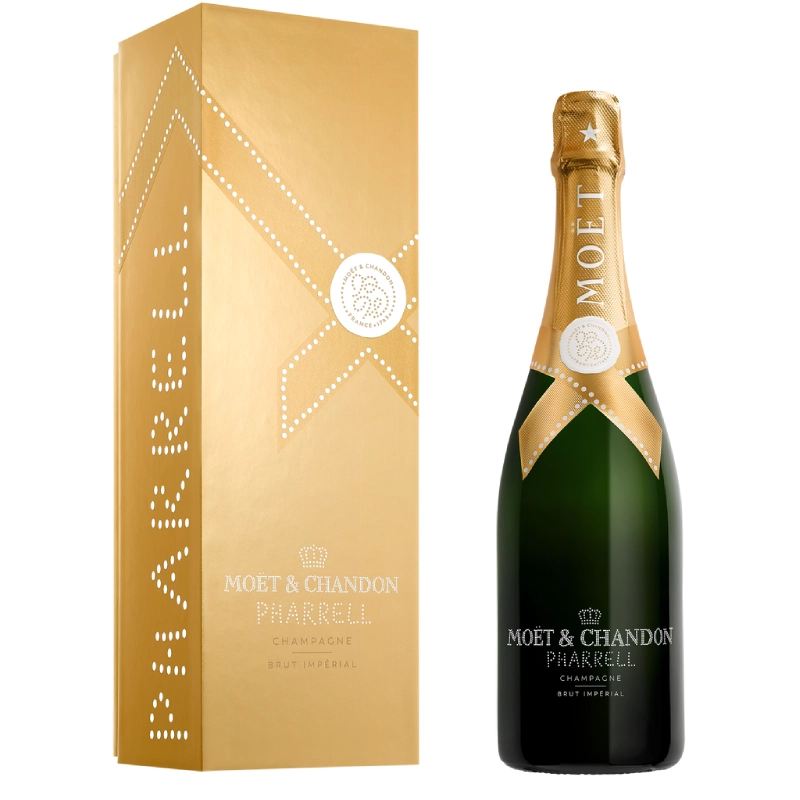 Moët & Chandon Pharrell Gold Limited Edition Brut Impérial champagne in gift pack