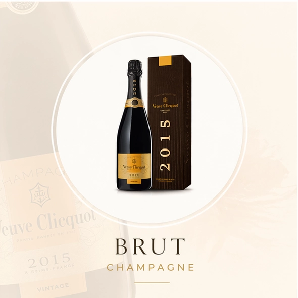 Illustration of brut champagne