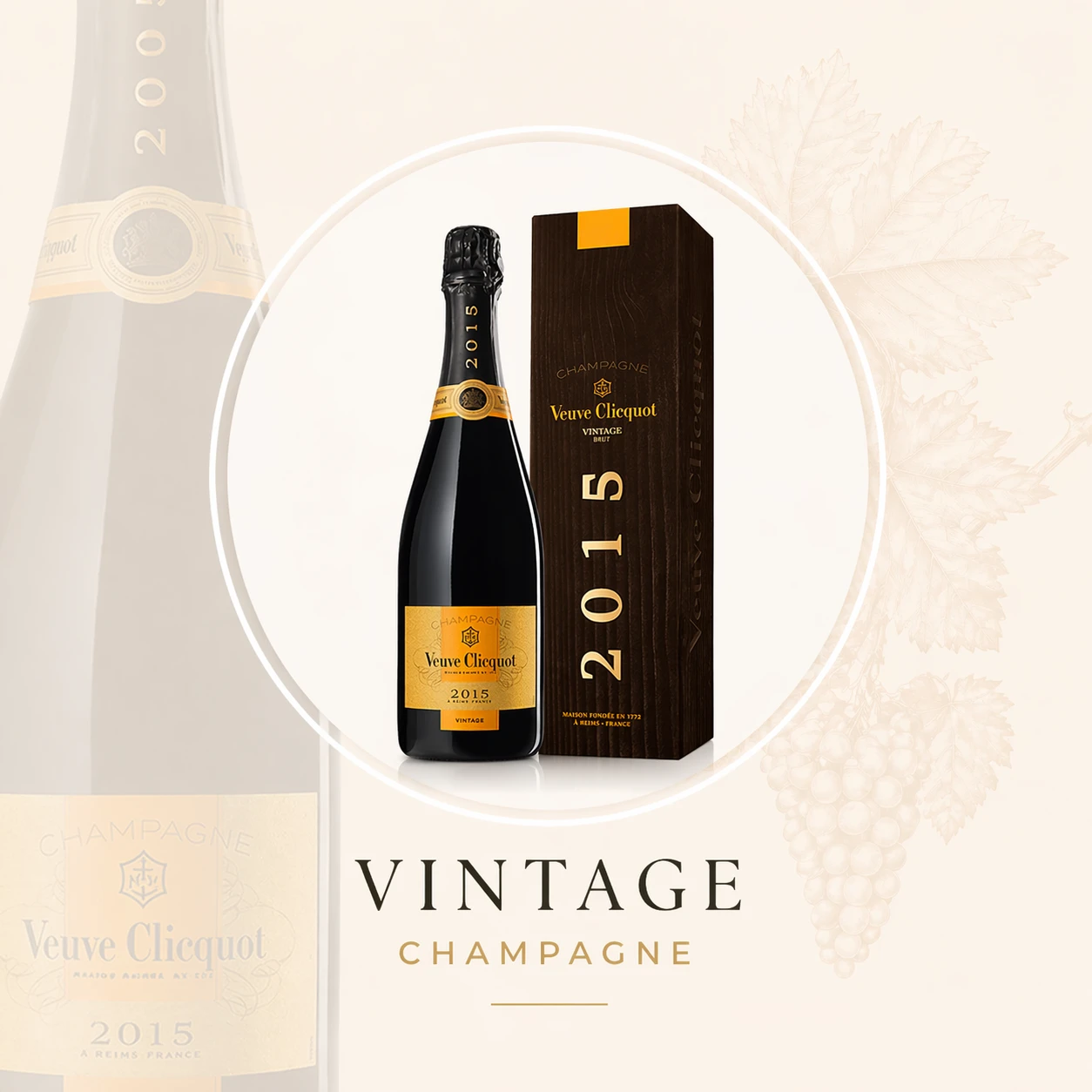 Illustration of vintage champagne