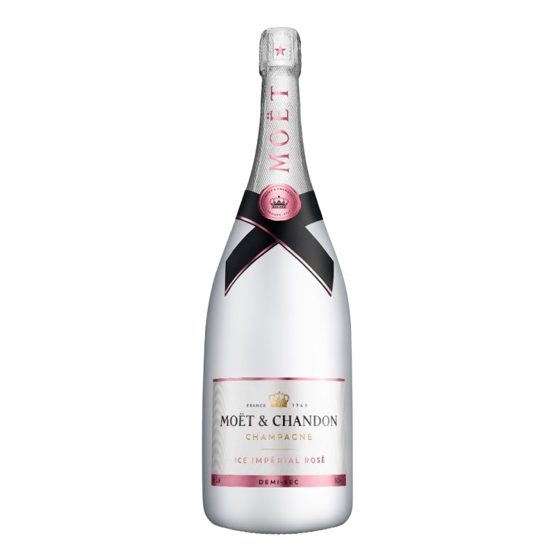 Moët & Chandon Ice Impérial Rosé champagne in white Magnum bottle