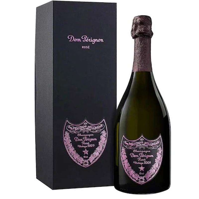 Dom Pérignon Rosé Vintage 2009 champagne in gift box
