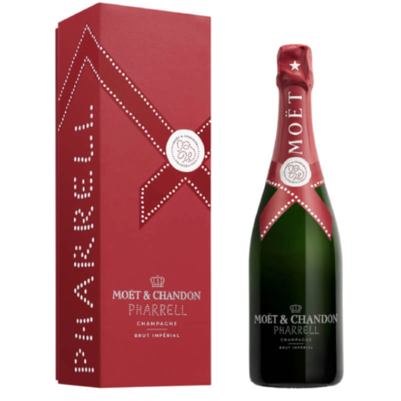 Moët & Chandon Pharrell Deep Red Limited Edition Brut Impérial champagne in gift pack