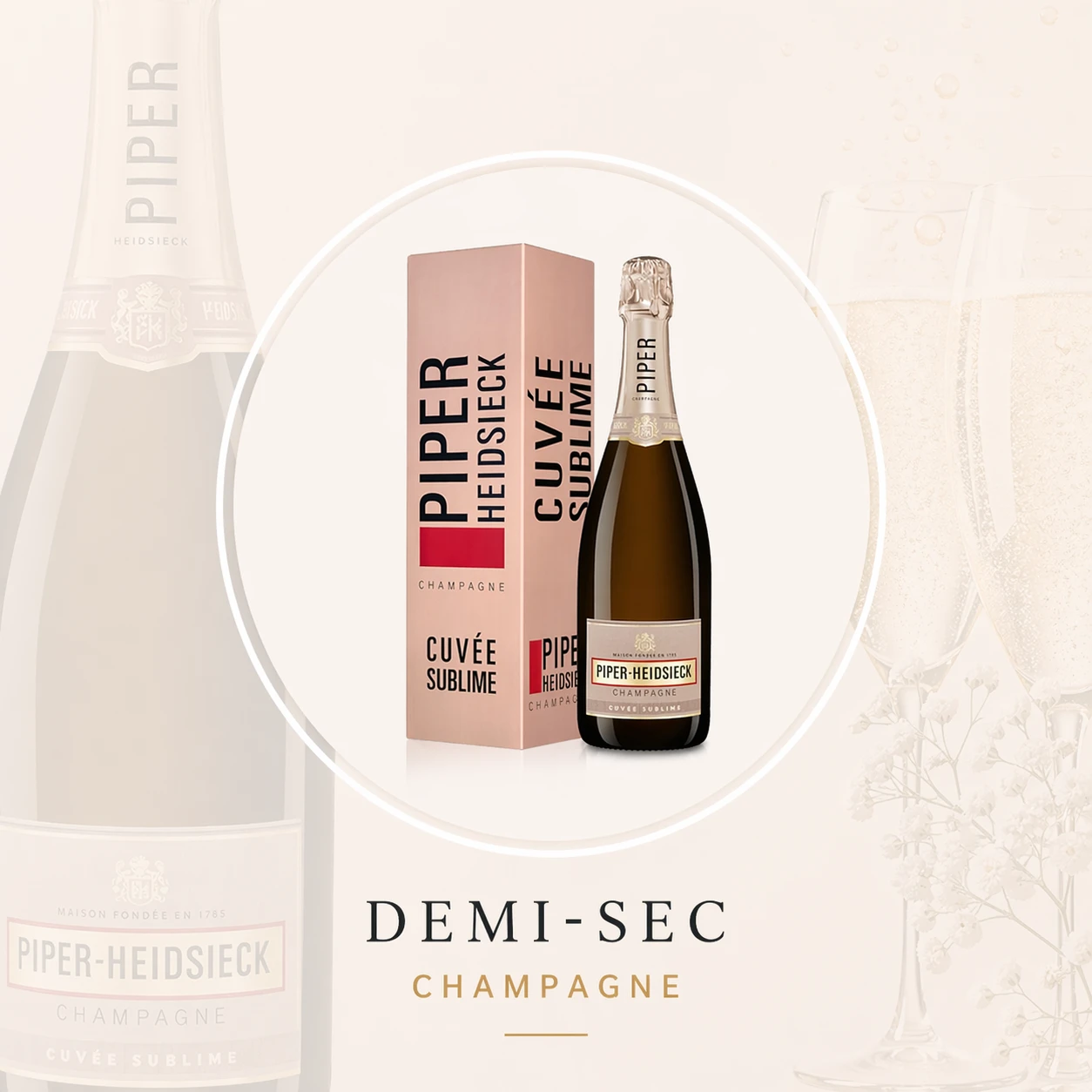 Illustration of demi-sec champagne