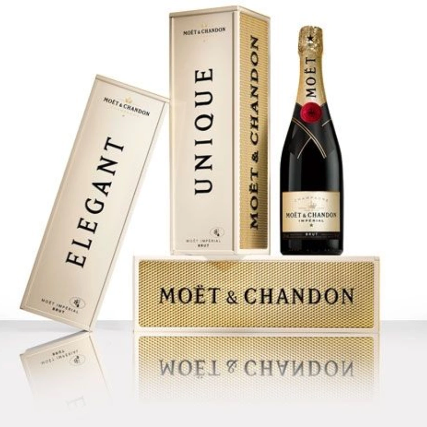 Moët & Chandon Brut Impérial 75CL with elegant gift packaging and luxury presentation box